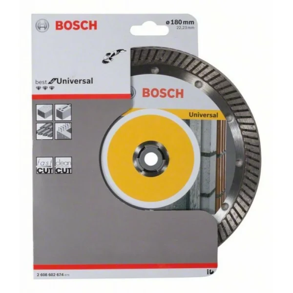 Алмазный диск Best for Universal Turbo 180x22,23x2,5x12 мм Bosch 2608602674 — изображение 2