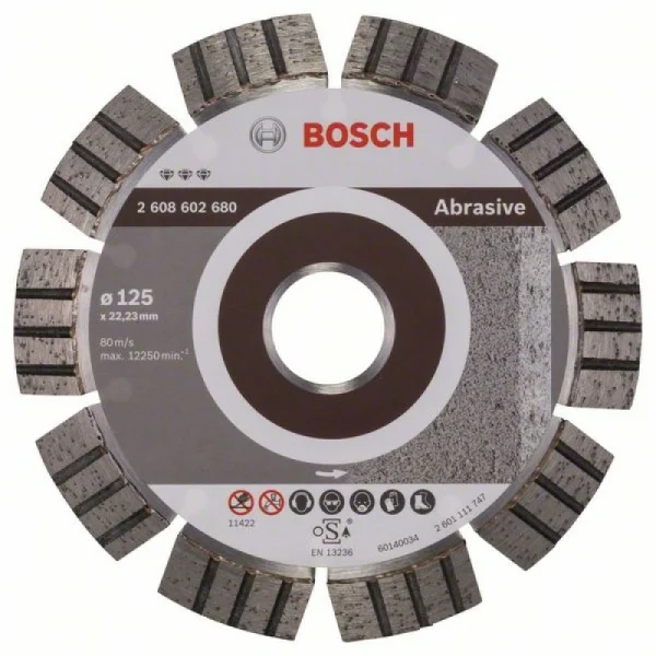 Алмазный диск Best for Abrasive 125x22,23x2,2x12 мм Bosch 2608602680