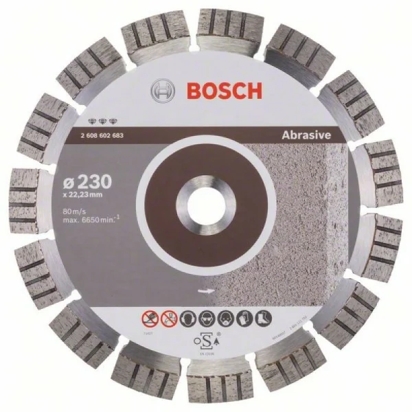 Алмазный диск Best for Abrasive 230x22,23x2,4x15 мм Bosch 2608602683