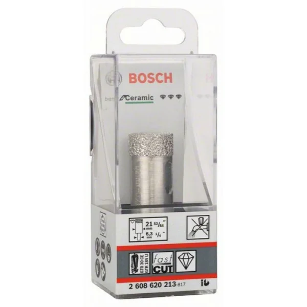 Алмазное сверло Best for Ceramic для сухого сверления 21x35 мм Bosch 2608620213 — изображение 2