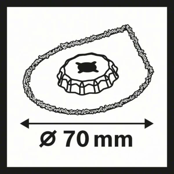 Насадка для удаления строительного раствора Carbide-RIFF AVZ 70 RT4 70 мм Bosch 2608661757 — изображение 4