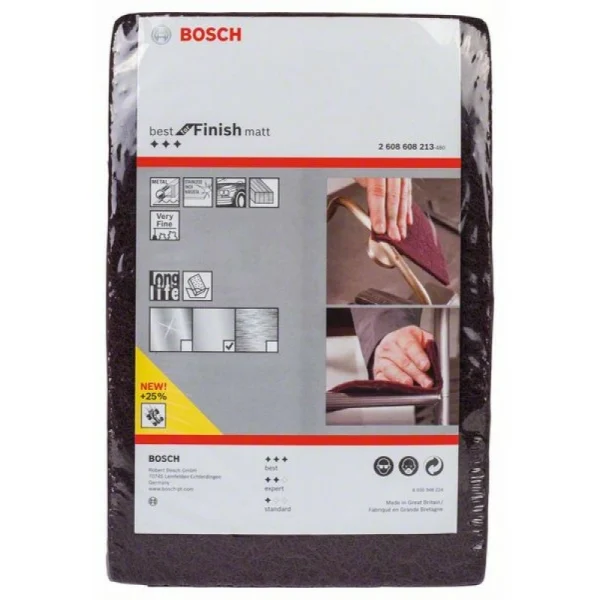 Шлифовальная подушка из нетканого материала – Best for Finish Matt 152x229 мм, очень тонк. A Bosch 2608608213 — изображение 2