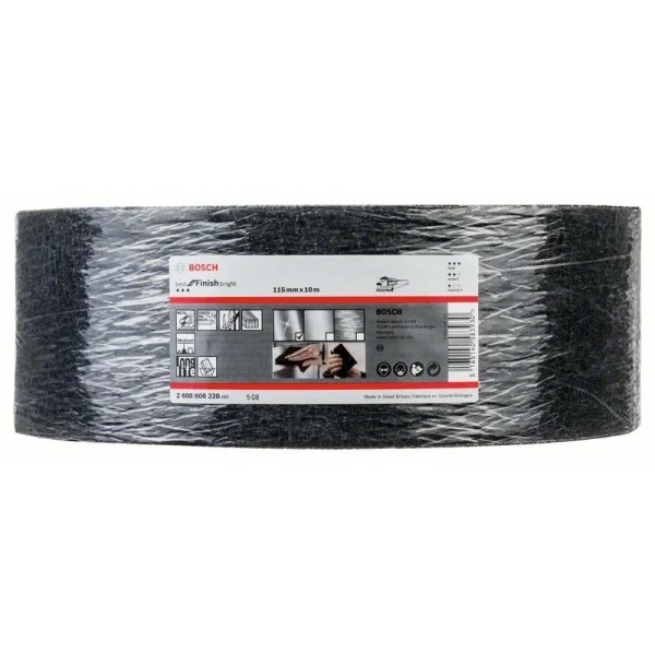 Рулон нетканого шлифматериала Best for Finish Bright 10.000x115 мм, средн. S Bosch 2608608220 — изображение 2