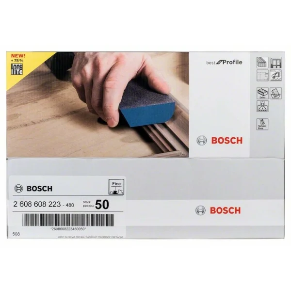 Комбинированная шлифовальная губка Best for Profile 68x97x27 мм, тонк. Bosch 2608608223 — изображение 2
