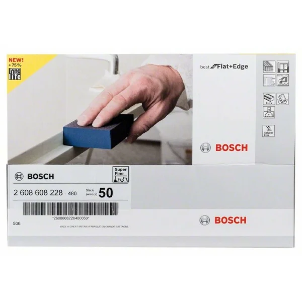 Шлифовальная губка Best for Flat and Edge 68x97x27 мм, супертонк. Bosch 2608608228 — изображение 2