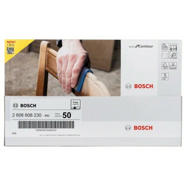 Шлифовальная подушка для обработки контуров – Best for Contour 97x120x12 мм, тонк. Bosch 2608608230 — изображение 2