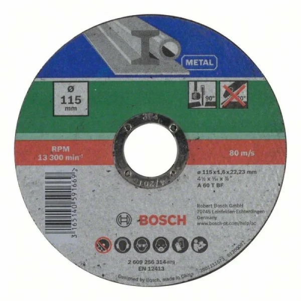 Отрезной круг прямой по металлу A 46 T BF Bosch 2609256314