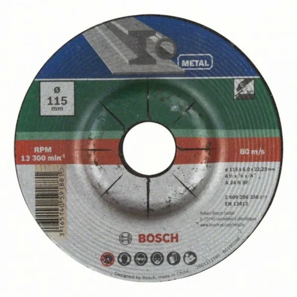 Обдирочный круг выпуклый по металлу A 24 P BF Bosch 2609256336