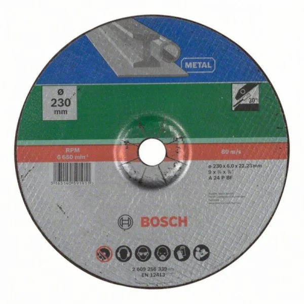 Обдирочный круг выпуклый по металлу A 24 P BF Bosch 2609256339