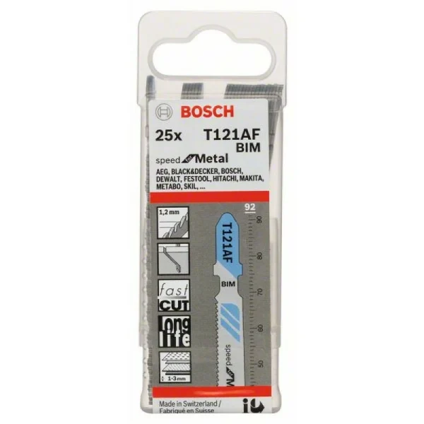 Пильное полотно T 121 AF Speed for Metal Bosch 2608636700 — изображение 2