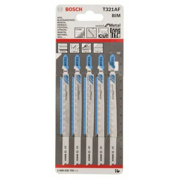 Пильное полотно T 321 AF Speed for Metal Bosch 2608636705 — изображение 2