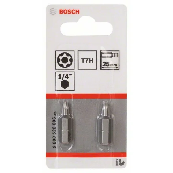Насадка-бита T7H Security-Torx Extra Hart T7H, 25 мм Bosch 2608522006 — изображение 2