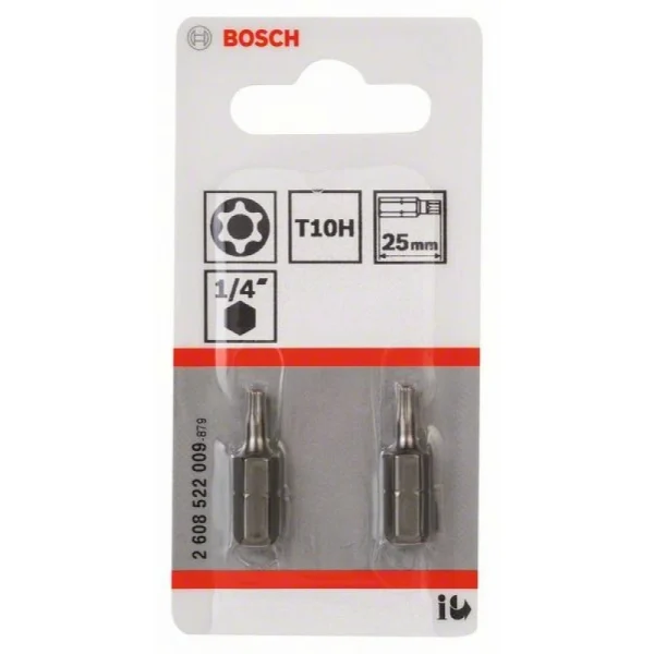 Насадка-бита T10H Security-Torx Extra Hart T10H, 25 мм Bosch 2608522009 — изображение 2