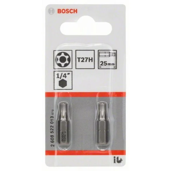 Насадка-бита T27H Security-Torx Extra Hart T27H, 25 мм Bosch 2608522013 — изображение 2