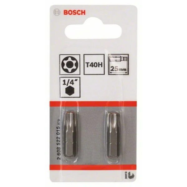 Насадка-бита T40H Security-Torx Extra Hart T40H, 25 мм Bosch 2608522015 — изображение 2
