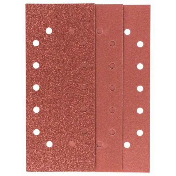 Набор из 10 шлифлистов для виброшлифмашин 115x280, 4x60; 4x120; 2x180 Bosch 2609256B32