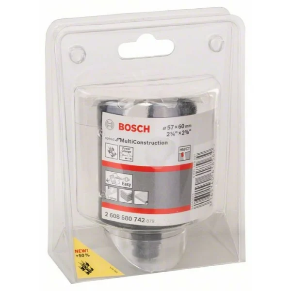 Коронка Speed for Multi Construction 57 мм, 2 1/4' Bosch 2608580742 — изображение 2