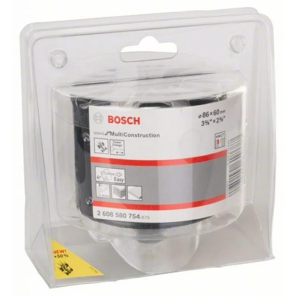 Коронка Speed for Multi Construction 86 мм, 3 3/8' Bosch 2608580754 — изображение 2