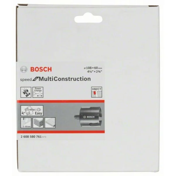 Коронка Speed for Multi Construction 108 мм, 4 1/4' Bosch 2608580761 — изображение 2