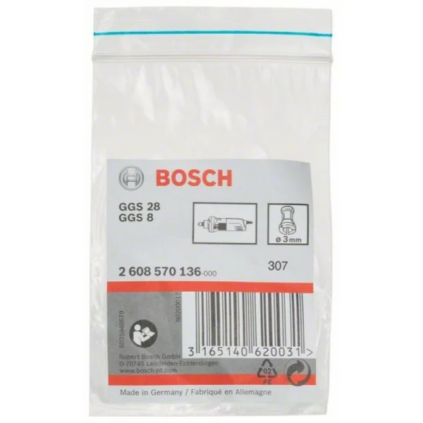 Цанговый патрон без зажимной гайки 3 мм Bosch 2608570136 — изображение 2
