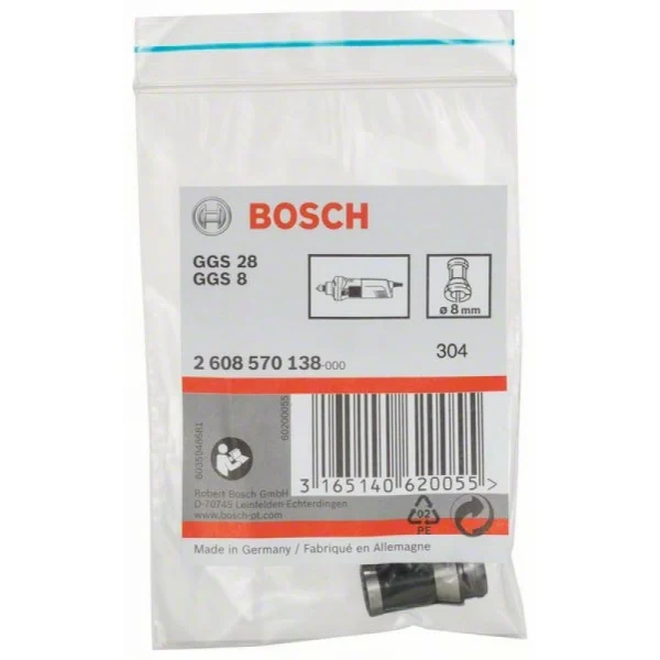 Цанговый патрон без зажимной гайки 8 мм Bosch 2608570138 — изображение 2