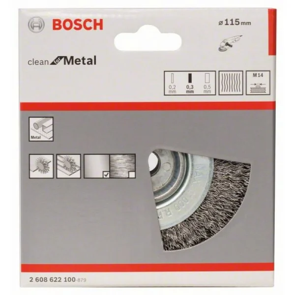 Кольцевая щетка 115 мм, 0,3 мм, M14 Bosch 2608622100 — изображение 2