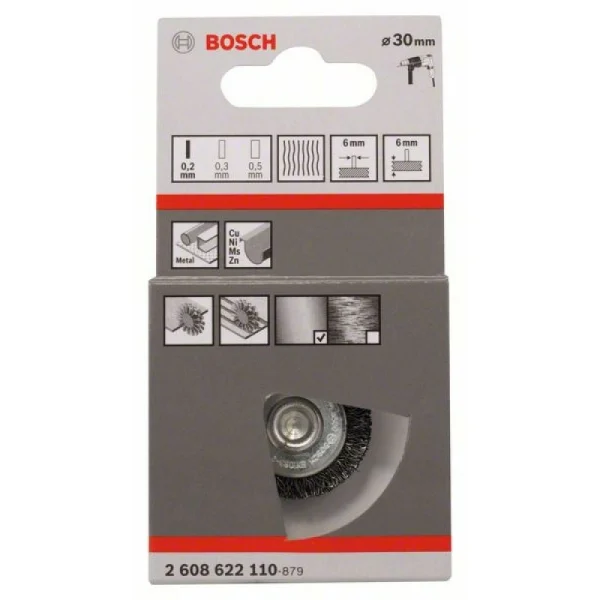 Кольцевая щетка 30 мм, 0,2 мм, 6 мм Bosch 2608622110 — изображение 2