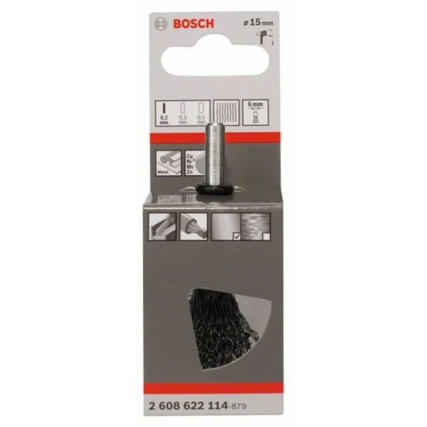 Кистевидная щетка 15 мм, 0,2 мм Bosch 2608622114 — изображение 2