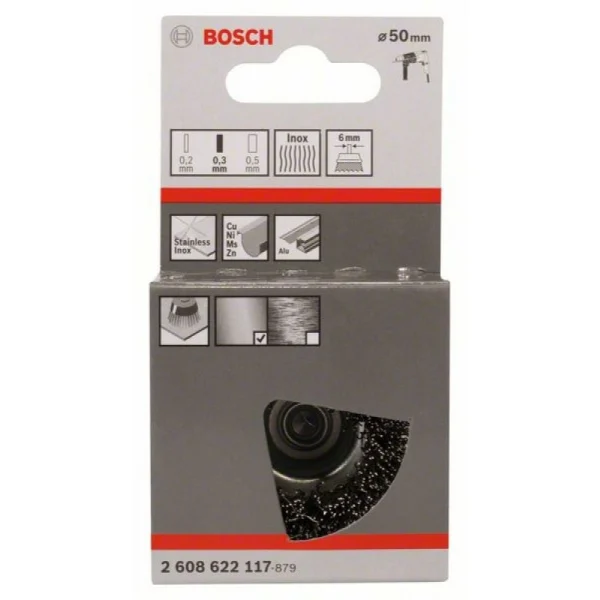 Чашечная щетка 50 мм, 0,3 мм Bosch 2608622117 — изображение 2