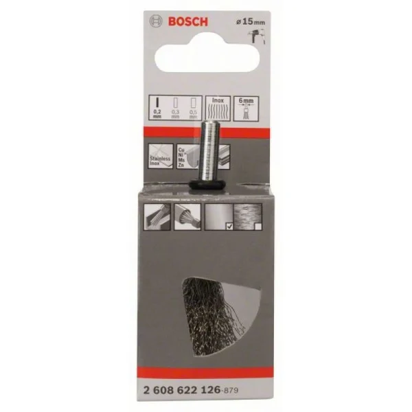 Кистевидная щетка 15 мм, 0,2 мм Bosch 2608622126 — изображение 2