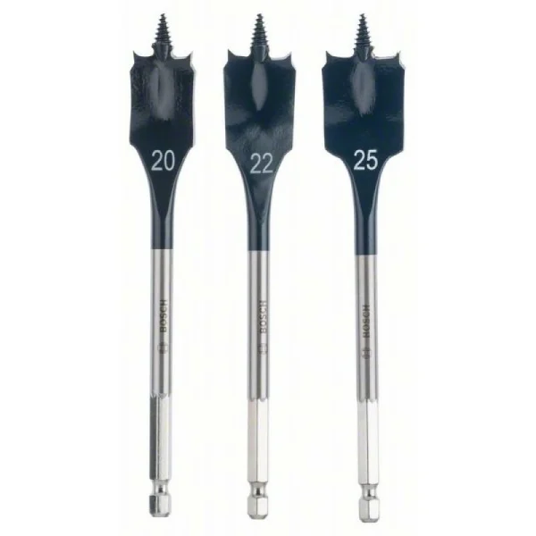 Набор из 3 перовых сверл Self Cut Speed 20,0; 22,0; 25,0 мм Bosch 2608587011