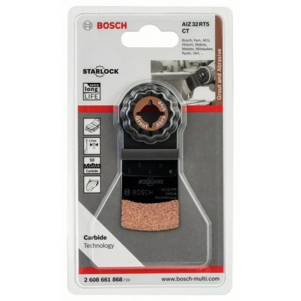 Погружное пильное полотно Carbide-RIFF AIZ 32 RT5 32x30 мм Bosch 2608661868 — изображение 2
