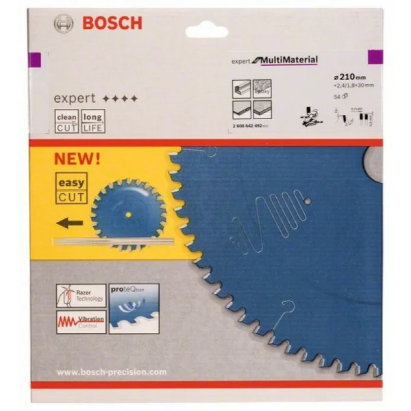 Пильный диск Expert for Multi Material 210x30x2,4 мм, 54 Bosch 2608642492 — изображение 2