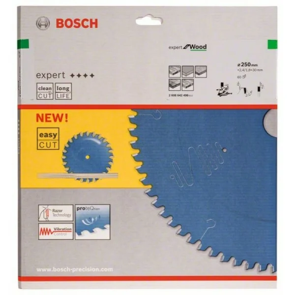 Пильный диск Expert for Wood 250x30x2,4 мм, 60 Bosch 2608642498 — изображение 2