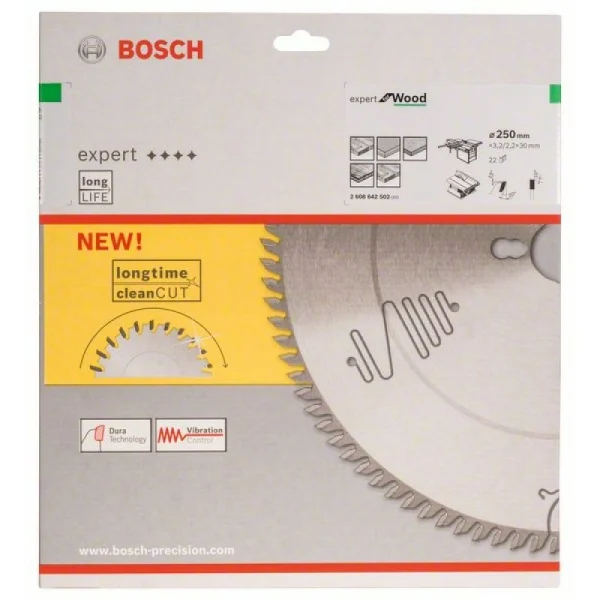 Пильный диск Expert for Wood 250x30x3,2 мм, 22 Bosch 2608642502 — изображение 2