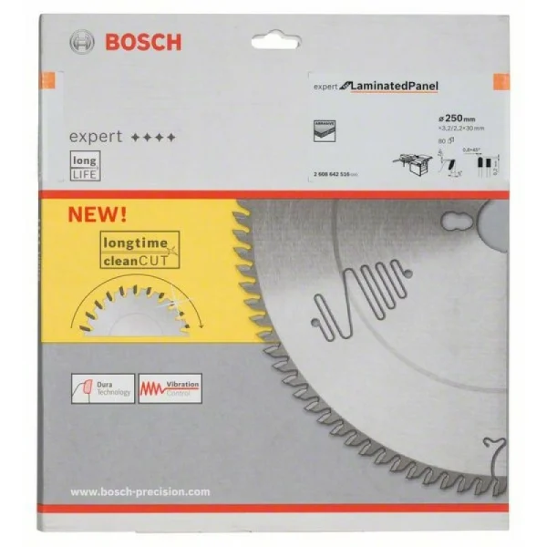 Пильный диск Expert for Laminated Panel 250x30x3,2 мм, 80 Bosch 2608642516 — изображение 2
