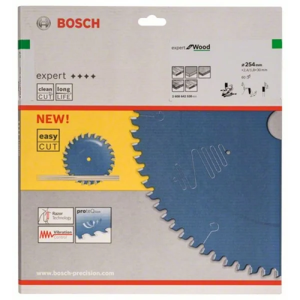 Пильный диск Expert for Wood 254x30x2,4 мм, 60 Bosch 2608642530 — изображение 2
