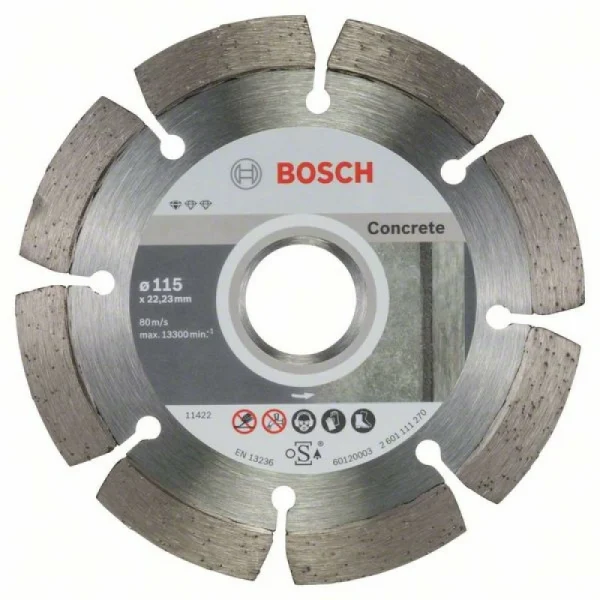 Алмазный диск Standard for Concrete 115x22,23x1,6x10 мм Bosch 2608603239