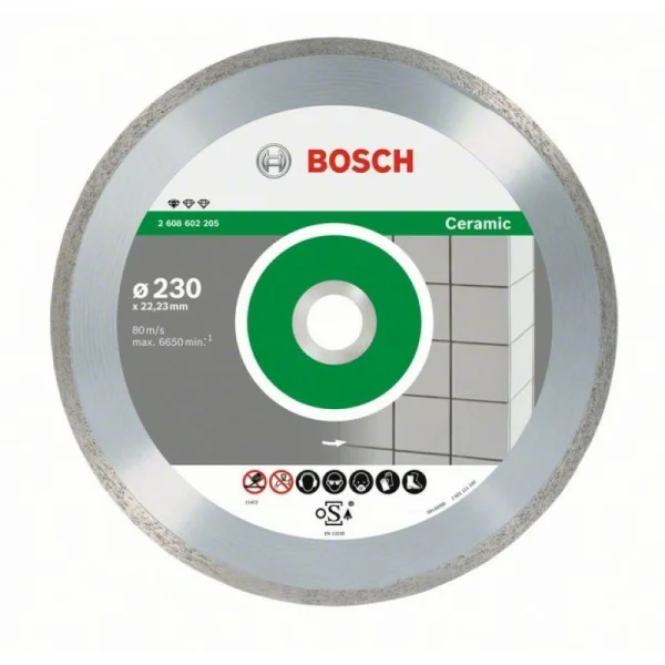 Алмазный диск Standard for Ceramic 230x22,23x1,6x7 мм Bosch 2608603234