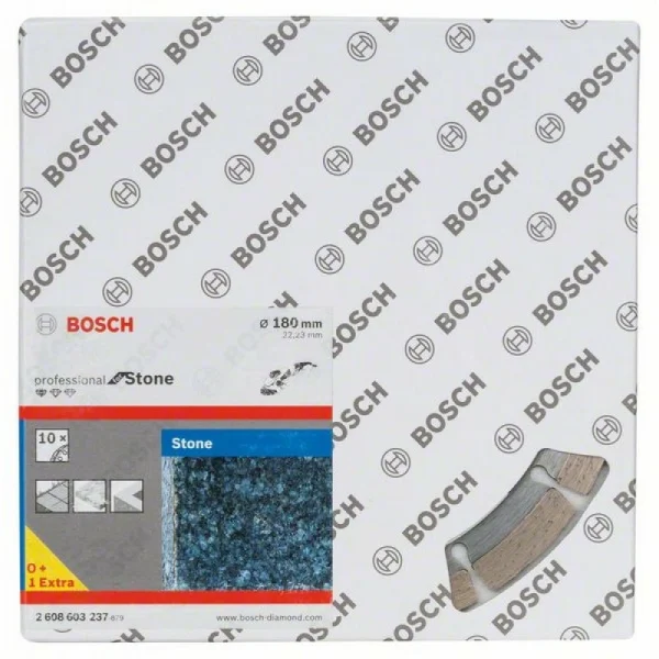 Алмазный диск Standard for Stone 180x22,23x2x10 мм Bosch 2608603237 — изображение 2