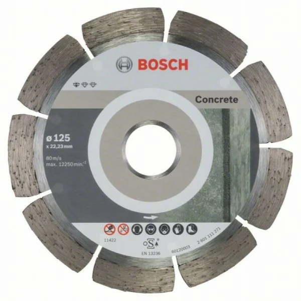 Алмазный диск Standard for Concrete 125x22,23x1,6x10 мм Bosch 2608603240