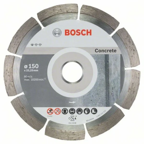 Алмазный диск Standard for Concrete 150x22,23x2x10 мм Bosch 2608603241