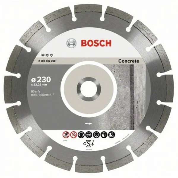 Алмазный диск Standard for Concrete 230x22,23x2,3x10 мм Bosch 2608603243