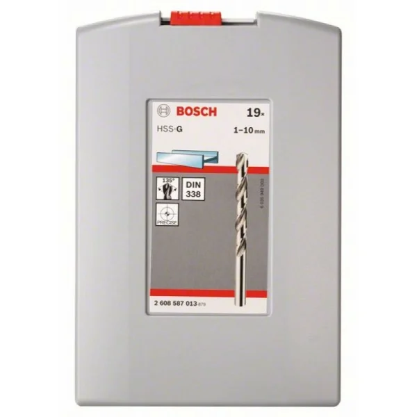 Набор из 19 сверл по металлу HSS-G, DIN 338, 135°, в ProBox 1-10 мм Bosch 2608587013 — изображение 2