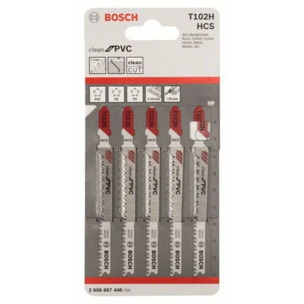 Пильное полотно T 102 H Clean for PVC Bosch 2608667446 — изображение 2
