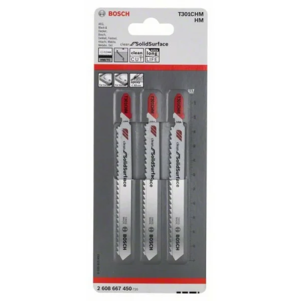 Пильное полотно T 301 CHM Clean for Solid SurfaCE (2608667450 — изображение 2