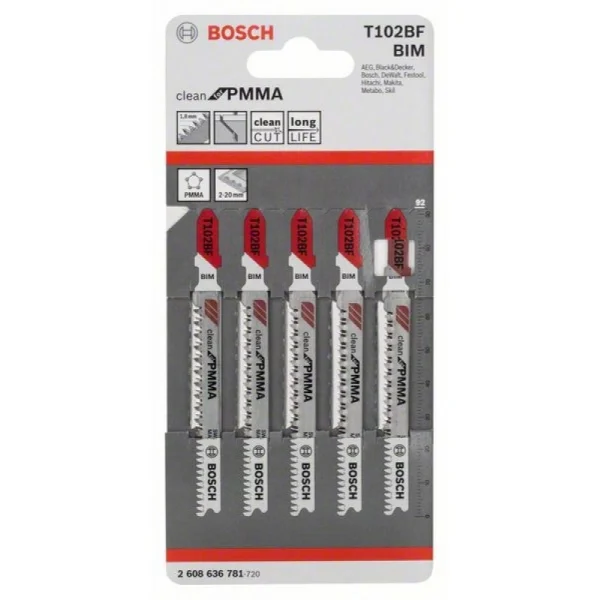 Пильное полотно T 102 BF Clean for PммA Bosch 2608636781 — изображение 2