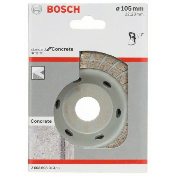 Алмазный чашечный шлифкруг Standard for Concrete Turbo 105x22,23x3 мм Bosch 2608603313 — изображение 2