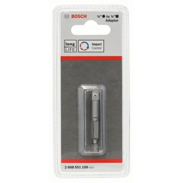 Адаптер для головок торцовых ключей 1/4', 50 мм Bosch 2608551109 — изображение 2