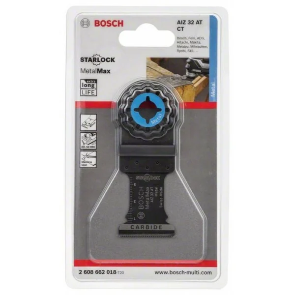 Погружное пильное полотно Carbide AIZ 32 AT Metal 40x32 мм Bosch 2608662018 — изображение 2